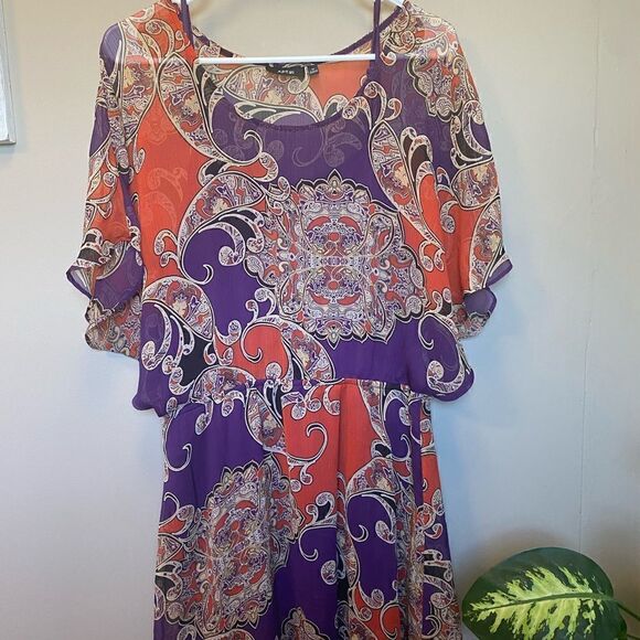 Apt 9 Medium Print Dress - Picture 1 of 4